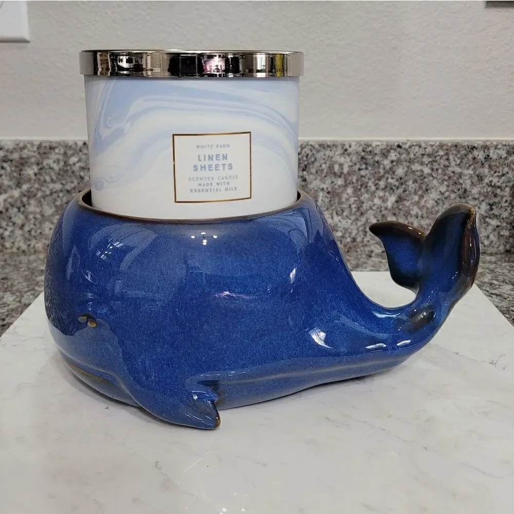 Bath and Body Works whale 3 wick candle holder